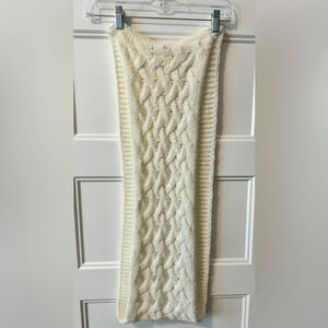 Off White Chunky Knit Infinity Scarf